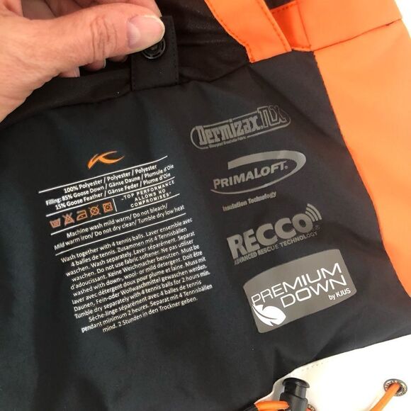 KJUS Desire Dermizax Premium Down PrimaLoft Recco White Ski Jacket - Picture 14 of 16